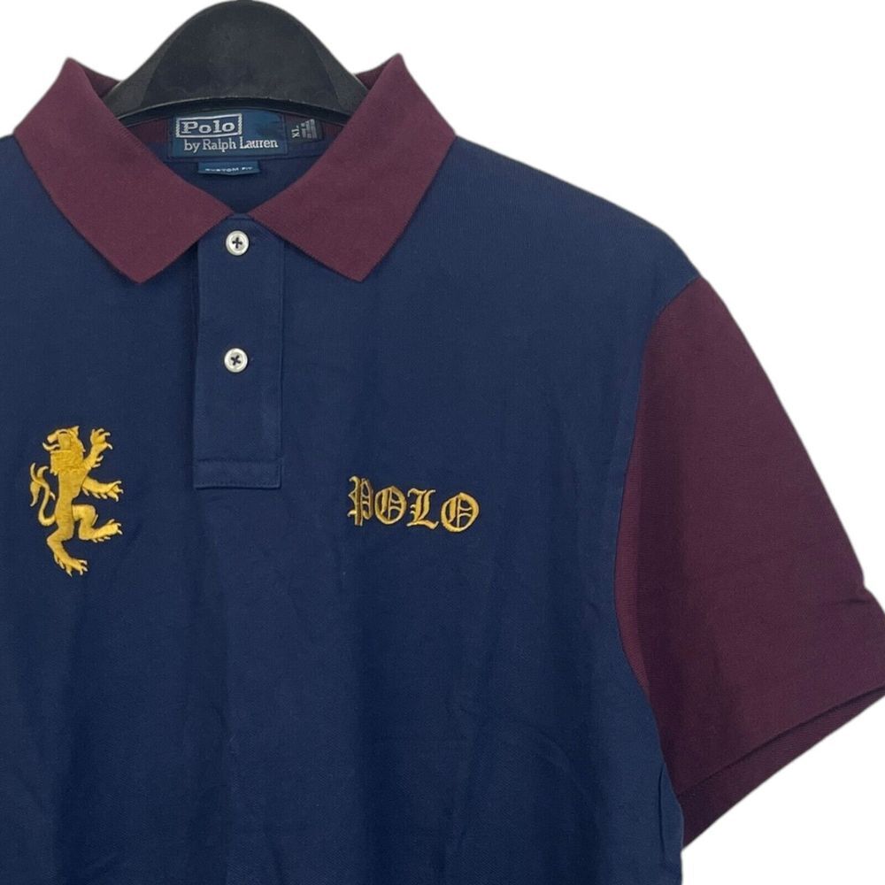 Polo by Ralph Lauren Blue and Maroon Polo Shirt